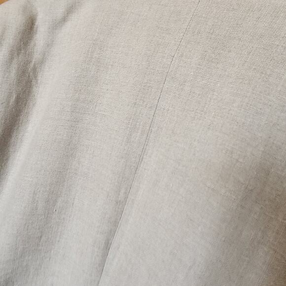 Cellini Linea Uomo Men's 100% Linen Blazer Sport Coat Lightweight Tan Coat Lined - Picture 12 of 16